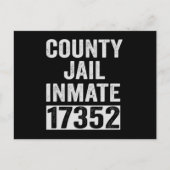Country Jail Inmate 17352 Funny Halloween Prison Briefkaart (Voorkant)