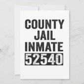 Country Jail Inmate 52540 Funny Halloween Prison Bedankkaart (Voorkant)