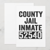 Country Jail Inmate 52540 Funny Halloween Prison Bedankkaart (Voorkant / Achterkant)