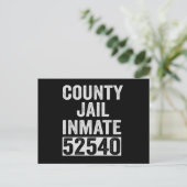 Country Jail Inmate 52540 Funny Halloween Prison Briefkaart (Staand voorkant)
