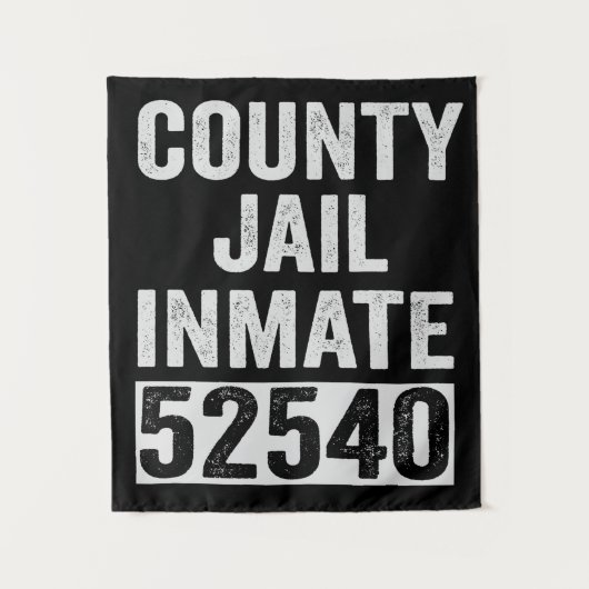 Country Jail Inmate 52540 Funny Halloween Prison Wandkleed (Voorkant)