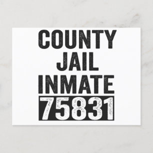 Country Jail Inmate 75831 Funny Halloween Prison Briefkaart
