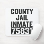 Country Jail Inmate 75831 Funny Halloween Prison Muismat (Met muis)