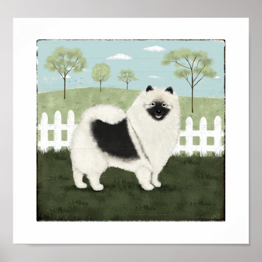 Country Keeshond Poster (Voorkant)