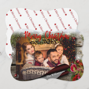 Country Kerstbulletin Board Fancy snijden Kaart