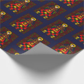 Country kerstengel cadeaupapier (Hoek)