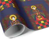 Country kerstengel cadeaupapier (Rol Hoek)