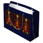Country kerstengel groot cadeauzakje (Achterkant Gekanteld)
