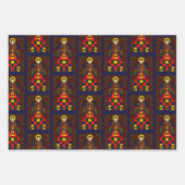 Country kerstengel inpakpapier vel (Voorkant)