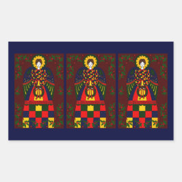 Country Kerstengel Sticker