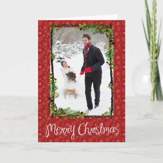 country-kerstkaart feestdagen kaart (Voorkant)