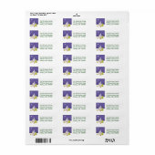 country kerstkapel return Address Stickers (Full Sheet)