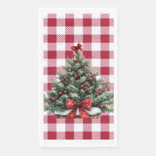 “Country Kerstmis ” Gast Papieren Handdoek Servet