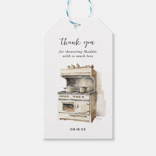 Country Kitchen | Dank je voor je bruidsfeest Cadeaulabel (Voorkant)