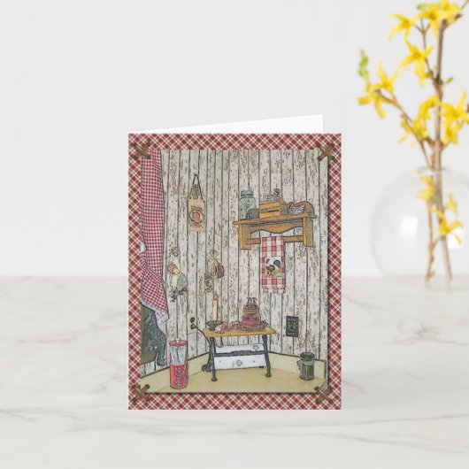 Country Kitchen Note Kaart (Gele Bloem)