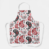 Country Kitchen Paisley Red en Black Western Schort (Voorkant)