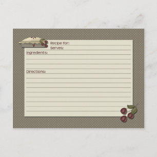 Country Kitchen Recipcard Briefkaart