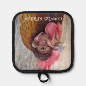 Country Kitchen Rode Kip Hen Pannenlap (Voorkant)