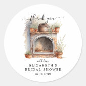 Country Kitchen | Trouwontbijt Dankjewel Ronde Sticker (Voorkant)