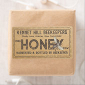 Country Kraft Grunge Boerderij Rauwe Honing Label  (Insitu)