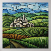 country-kubisme poster (Voorkant)