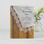 Country Lace Barn Party Homecoming Dance Kaart (Staand voorkant)