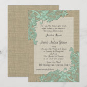  Country Lace Design Mint Groen Kaart (Voorkant / Achterkant)