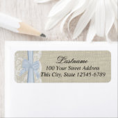 Country Lace en Baby Blue Bow Etiket (Insitu)