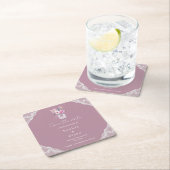 Country Lace Mason Jar Pink Save the Date Kartonnen Onderzetters (Insitu)