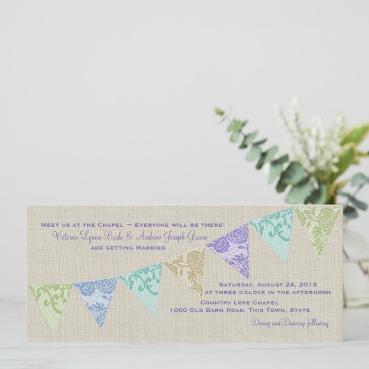  Country Lace Pennants Kaart (Staand voorkant)