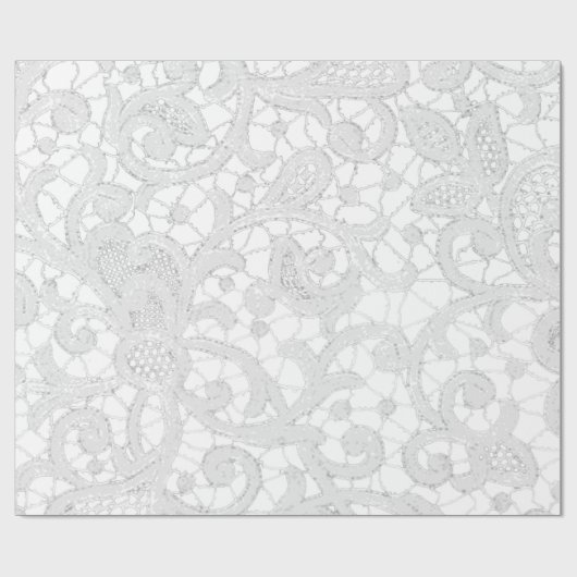 Country Lace Rustiek Antiek  inpakpapier (Vlak)