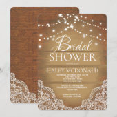 Country Lace Uitnodiging (Voorkant / Achterkant)