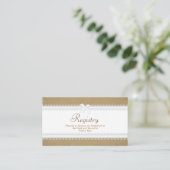 Country Lace Wedding Registry Kaart (Staand voorkant)