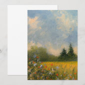 Country Landscape Impressionist Painting Summer Bedankkaart (Voorkant / Achterkant)