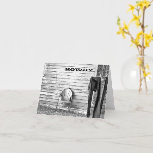 Country Laundry Howdy Note Kaart (Gele Bloem)