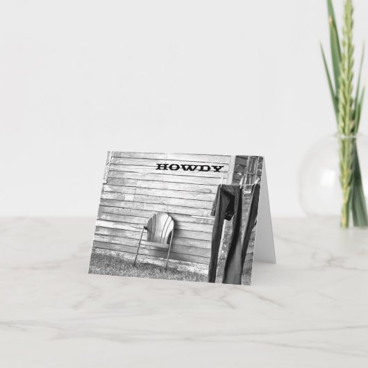 Country Laundry Howdy Note Kaart (Voorkant)