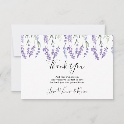 Country Lavender Dank u Kaarten (Voorkant)