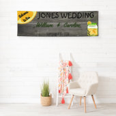 Country Lemonade Mason Jar Rustieke Trouwbanner Spandoek (Insitu)