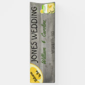 Country Lemonade Mason Jar Rustieke Trouwbanner Spandoek (Verticaal)