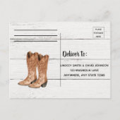 Country Liefde Western Rustiek RSVP Briefkaart (Achterkant)