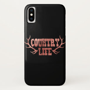 Country Life Antlers Perzik Roze Goud Glamour Case-Mate iPhone Case