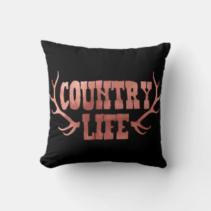 Country Life Geweien Perzik Roze Goud Glam Kussen