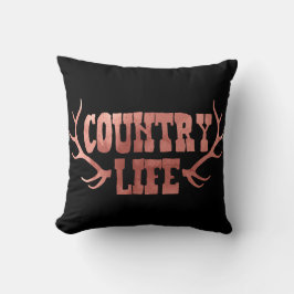 Country Life Herten Geweien Perzik Roze Goud Glam Kussen