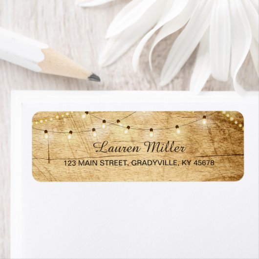 Country Lights adreslabel klein formaat Etiket (Insitu)