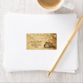 Country Lights groot adreslabel met schuur Etiket (Insitu)