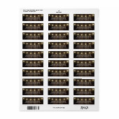 Country Lights Rustieke schuur hout bruiloft label (Full Sheet)
