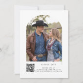 Country Lil White Chapel Waterverf rustieke bruilo Kaart (Achterkant)