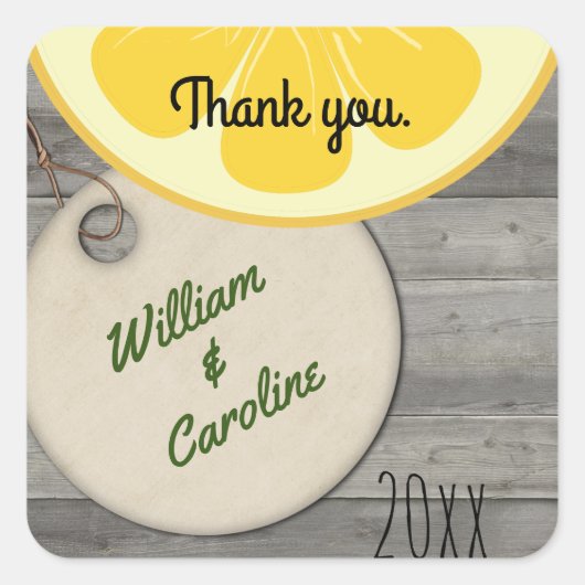Country limonade Mason Jar Bedankt Sticker (Voorkant)