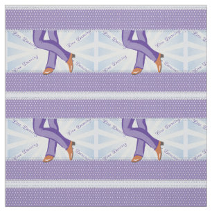 Country Line Dance Boots print op Lavender Stof