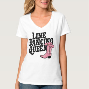 Country Line Dancing Queen Cowgirl Laarzen Western T-shirt